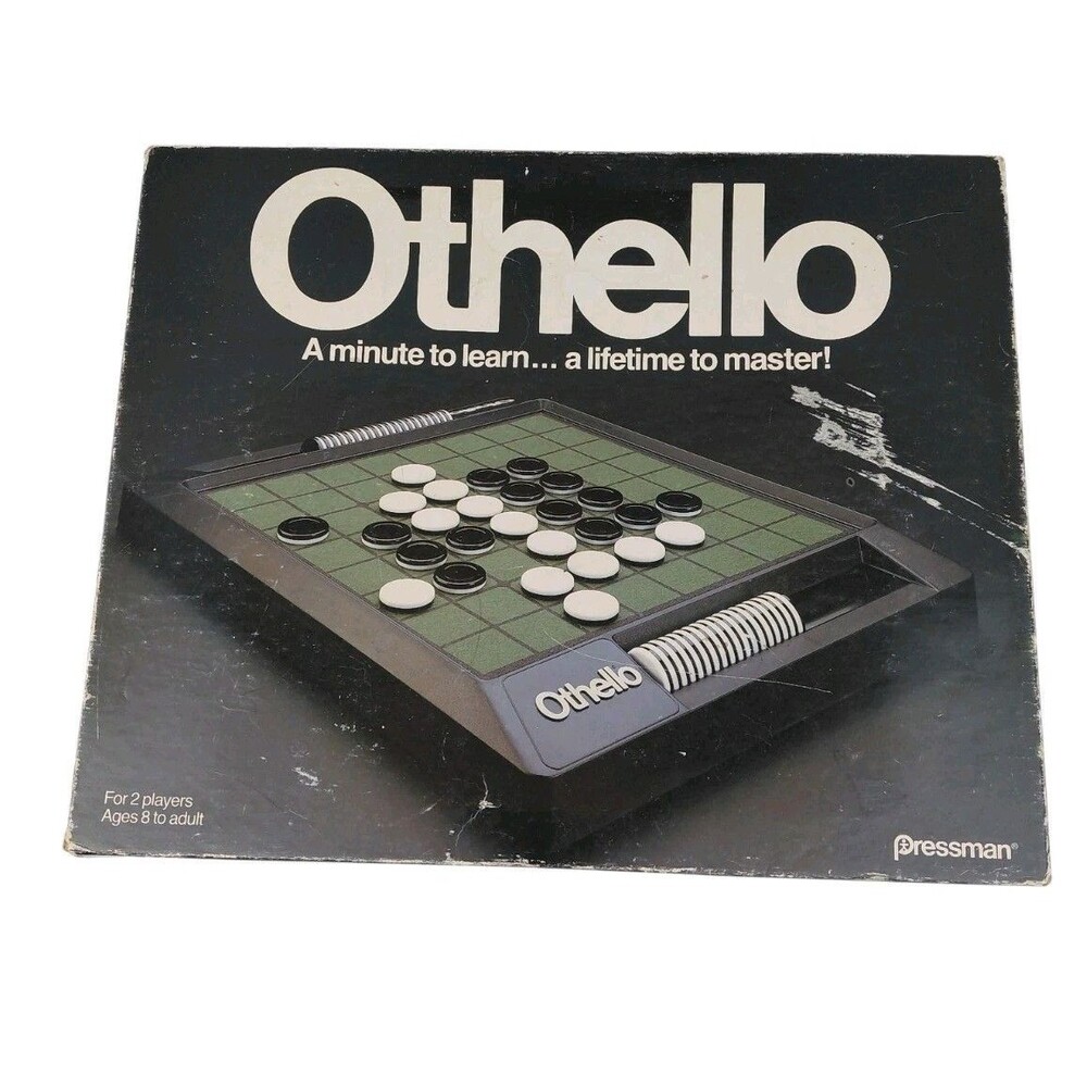 Othello Pressman 1990s Version Strategic Board Game Complete Reversi Vtg Nice